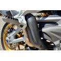 CNC Racing Carbon Fiber Lower Exhaust Pipe Guard for the Akrapovic Full System for the Ducati Multistrada V4 / S / Sport / Pikes Peak